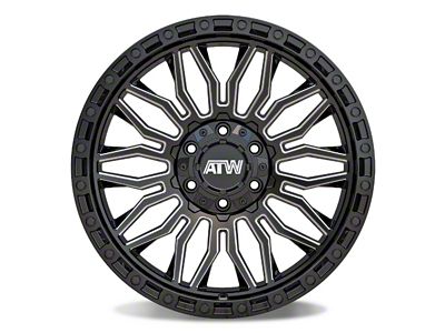 ATW Off-Road Wheels Nile Gloss Black with Milled Spokes 6-Lug Wheel; 17x9; 0mm Offset (15-22 Colorado)