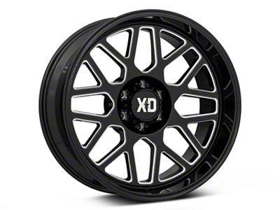 XD Grenade 2 Gloss Black Milled 6-Lug Wheel; 18x9; 18mm Offset (15-22 Canyon)