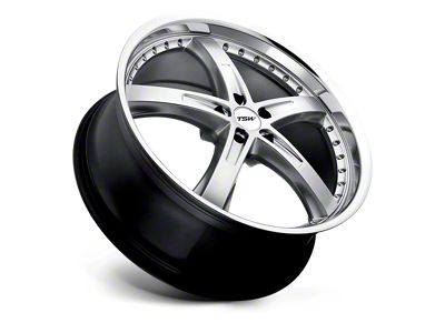 TSW Jarama Hyper Silver with Mirror Cut Lip 5-Lug Wheel; 17x8; 20mm Offset (87-90 Dakota)