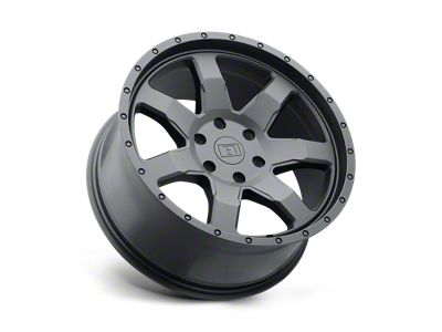 Level 8 Wheels Slam Matte Black 6-Lug Wheel; 17x8.5; 12mm Offset (97-04 Dakota)