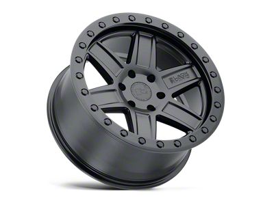 Black Rhino Attica Matte Black with Black Ring 5-Lug Wheel; 17x9; 0mm Offset (09-18 RAM 1500)