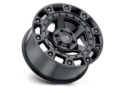 Black Rhino Cinco Gloss Black with Stainless Bolt 5-Lug Wheel; 17x9.5; 0mm Offset (09-18 RAM 1500)