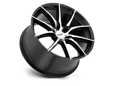 TSW Sprint Gloss Black with Mirror Cut Face 5-Lug Wheel; 18x8.5; 40mm Offset (87-90 Dakota)