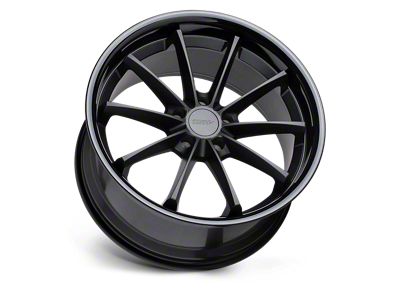 TSW Sweep Matte Black with Gloss Black Lip 5-Lug Wheel; 18x8.5; 40mm Offset (87-90 Dakota)