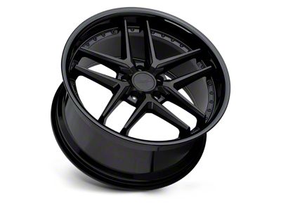 TSW Premio Matte Black with Gloss Black Lip 5-Lug Wheel; 19x9.5; 20mm Offset (87-90 Dakota)