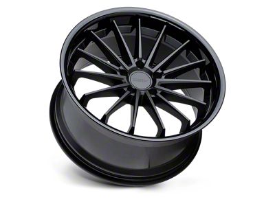 TSW Marina Matte Black with Gloss Black Lip 5-Lug Wheel; 20x10; 40mm Offset (87-90 Dakota)