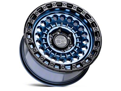 Black Rhino Sentinel Cobalt Blue with Black Ring 6-Lug Wheel; 20x9.5; 12mm Offset (97-04 Dakota)