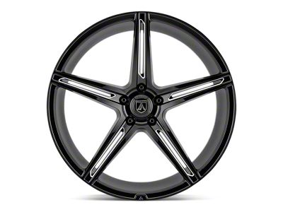 Asanti Alpha 5 Gloss Black Milled 5-Lug Wheel; 20x8.5; 38mm Offset (87-90 Dakota)