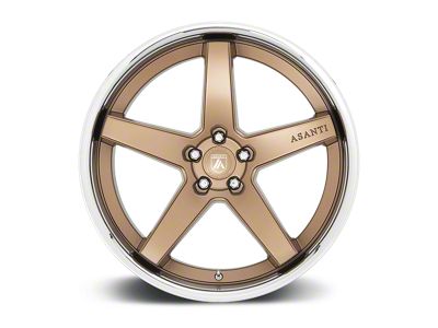 Asanti Regal Satin Bronze with Chrome Lip 5-Lug Wheel; 20x10.5; 38mm Offset (87-90 Dakota)