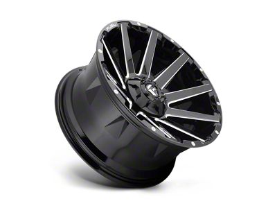 Fuel Wheels Contra Gloss Black Milled 5-Lug Wheel; 22x10; -18mm Offset (09-18 RAM 1500)