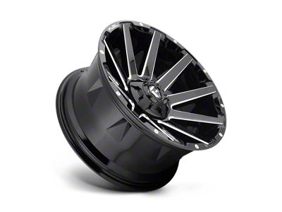 Fuel Wheels Contra Gloss Black Milled 5-Lug Wheel; 24x12; -44mm Offset (02-08 RAM 1500, Excluding Mega Cab)