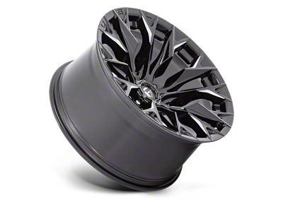 Fuel Wheels Flame Gloss Black Milled 5-Lug Wheel; 20x9; 1mm Offset (02-08 RAM 1500, Excluding Mega Cab)