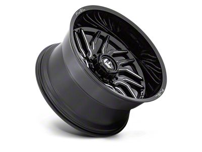 Fuel Wheels Hurricane Gloss Black Milled 5-Lug Wheel; 20x9; 1mm Offset (02-08 RAM 1500, Excluding Mega Cab)
