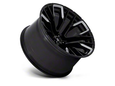 Fuel Wheels Rebar Gloss Black Milled 5-Lug Wheel; 22x12; -44mm Offset (02-08 RAM 1500, Excluding Mega Cab)
