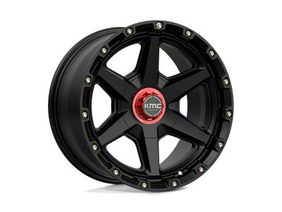 KMC Tempo Satin Black 5-Lug Wheel; 17x9; 18mm Offset (02-08 RAM 1500, Excluding Mega Cab)