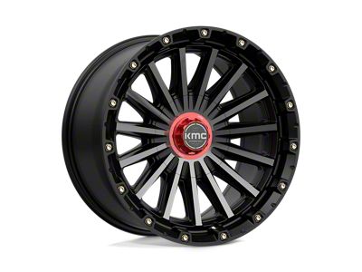 KMC Signal Satin Black with Gray Tint 5-Lug Wheel; 17x9; 18mm Offset (05-11 Dakota)