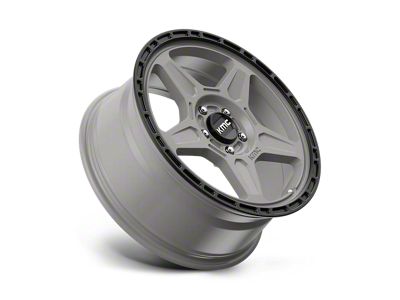 KMC Alpine Satin Gray with Black Lip 5-Lug Wheel; 18x8; 38mm Offset (87-90 Dakota)