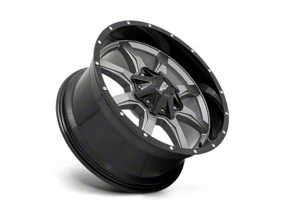 Moto Metal MO970 Gloss Gray Center with Gloss Black Lip 5-Lug Wheel; 20x10; 12mm Offset (02-08 RAM 1500, Excluding Mega Cab)