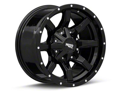 Moto Metal MO970 Gloss Black with Milled Lip 5-Lug Wheel; 18x10; -24mm Offset (05-11 Dakota)