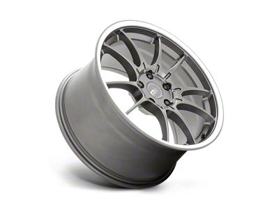 Motegi SS5 Gunmetal with Machined Lip 5-Lug Wheel; 18x9.5; 40mm Offset (87-90 Dakota)