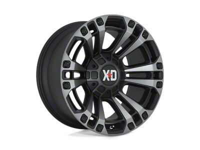 XD Monster 3 Satin Black with Gray Tint 5-Lug Wheel; 20x9; 18mm Offset (02-08 RAM 1500, Excluding Mega Cab)