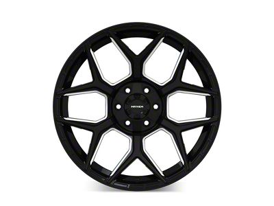 Mayhem Wheels Vanquish Gloss Black Milled 5-Lug Wheel; 20x9; 0mm Offset (05-11 Dakota)