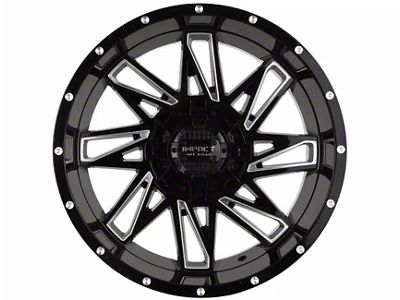 Impact Wheels 814 Gloss Black Milled 5-Lug Wheel; 17x9; -12mm Offset (05-11 Dakota)