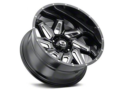 Vision Off-Road Spyder Gloss Black Milled 5-Lug Wheel; 20x9; 12mm Offset (05-11 Dakota)