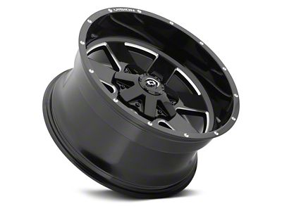 Vision Off-Road Arc Gloss Black Milled 5-Lug Wheel; 17x9; 12mm Offset (05-11 Dakota)