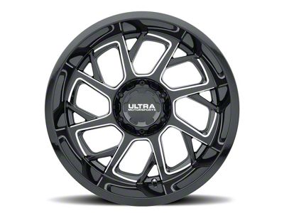 Ultra Wheels Patriot Gloss Black Milled 5-Lug Wheel; 18x9; 12mm Offset (05-11 Dakota)