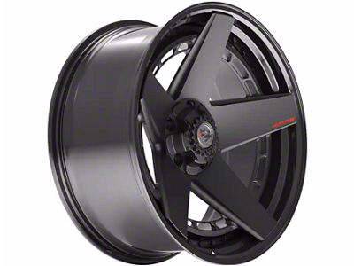 4Play 4PF5 Matte Black Center with Gloss Black Barrel 5-Lug Wheel; 20x9; 0mm Offset (05-11 Dakota)