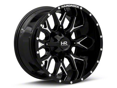 Hardrock Offroad Affliction Gloss Black Milled 5-Lug Wheel; 20x10; -19mm Offset (05-11 Dakota)