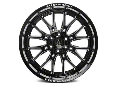 Axe Wheels Atlas Gloss Black Milled 5-Lug Wheel; 22x12; -44mm Offset (05-11 Dakota)