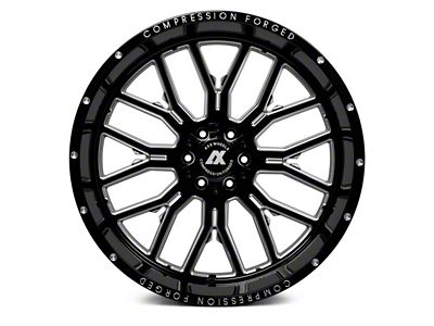 Axe Wheels AX6.0 Gloss Black Milled 5-Lug Wheel; 22x12; -44mm Offset (02-08 RAM 1500, Excluding Mega Cab)