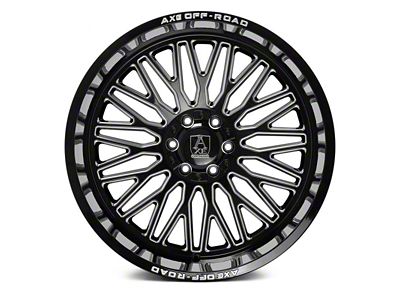 Axe Wheels Kratos Gloss Black Milled 5-Lug Wheel; 22x12; -44mm Offset (05-11 Dakota)