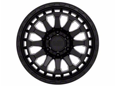 Black Rhino Raid Matte Black 6-Lug Wheel; 17x8.5; 0mm Offset (97-04 Dakota)