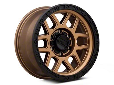 KMC Mesa Matte Bronze with Black Lip 6-Lug Wheel; 18x9; 18mm Offset (97-04 Dakota)