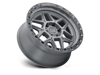 Black Rhino Kelso Battleship Gray with Black Ring 6-Lug Wheel; 18x9; 12mm Offset (97-04 Dakota)