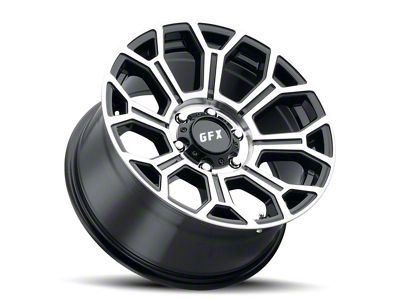 G-FX TR-19 Gloss Black Machined 6-Lug Wheel; 20x9; 12mm Offset (19-24 Silverado 1500)