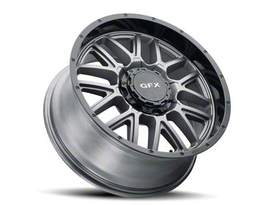 G-FX TM-5 Matte Gray with Matte Black Lip 6-Lug Wheel; 17x8.5; 0mm Offset (07-13 Silverado 1500)