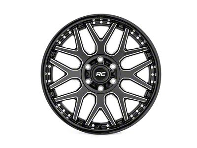 Rough Country 95 Series Gloss Black Machined 6-Lug Wheel; 20x10; -25mm Offset (19-24 Sierra 1500)