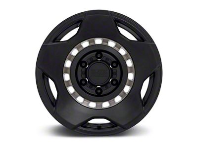 Black Rhino Muzzle Matte Black with Machined Tinted Ring 6-Lug Wheel; 17x9; -18mm Offset (14-18 Silverado 1500)