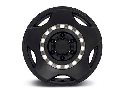 Black Rhino Muzzle Matte Black with Machined Tinted Ring 6-Lug Wheel; 17x9; -18mm Offset (19-24 Silverado 1500)