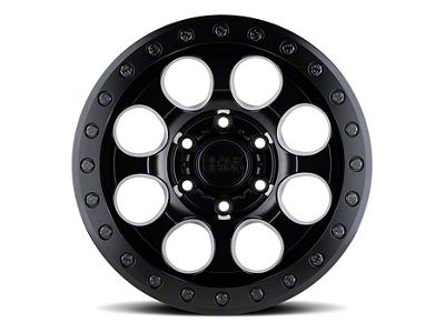 Black Rhino Riot Beadlock Matte Black 6-Lug Wheel; 17x8.5; 0mm Offset (19-24 Silverado 1500)