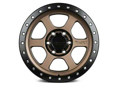 Falcon Wheels T1 Series Matte Bronze with Matte Black Ring 6-Lug Wheel; 17x9; -12mm Offset (19-23 Ranger)
