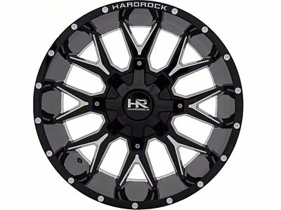 Hardrock Offroad H700 Affliction Gloss Black Milled 6-Lug Wheel; 20x9; 0mm Offset (21-24 F-150)