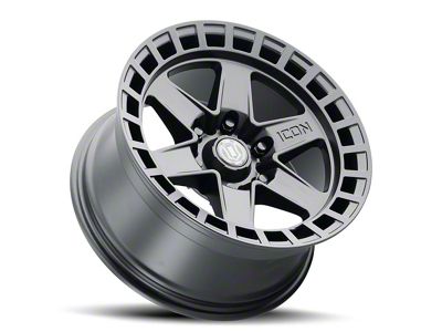 ICON Alloys Raider Satin Black 6-Lug Wheel; 17x8.5; 0mm Offset (07-13 Silverado 1500)