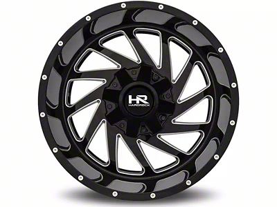 Hardrock Offroad Crusher Gloss Black Milled 6-Lug Wheel; 20x10; -19mm Offset (14-18 Silverado 1500)