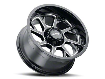 Ultra Wheels Patriot Gloss Black Milled 6-Lug Wheel; 20x9; 18mm Offset (19-24 RAM 1500)