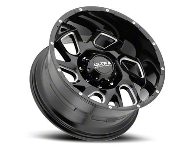 Ultra Wheels Carnage Gloss Black Milled 6-Lug Wheel; 20x10; -25mm Offset (14-18 Silverado 1500)